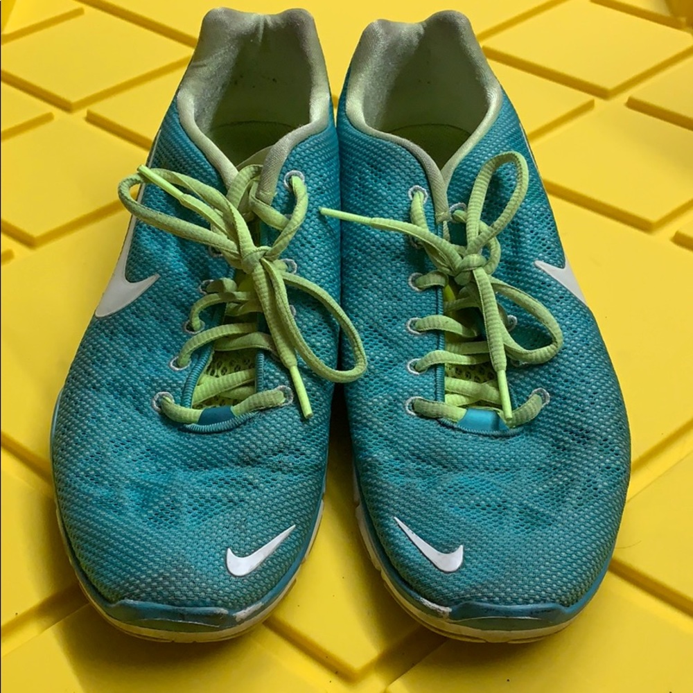 Turquoise NeonGreen Women Nike Sneakers